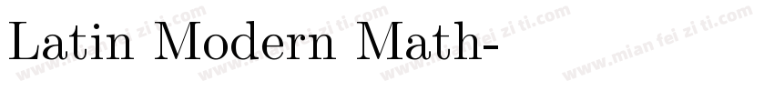 Latin Modern Math字体转换